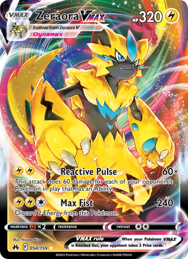 Zeraora VMAX 054 Sword & Shield Crown Zenith EN