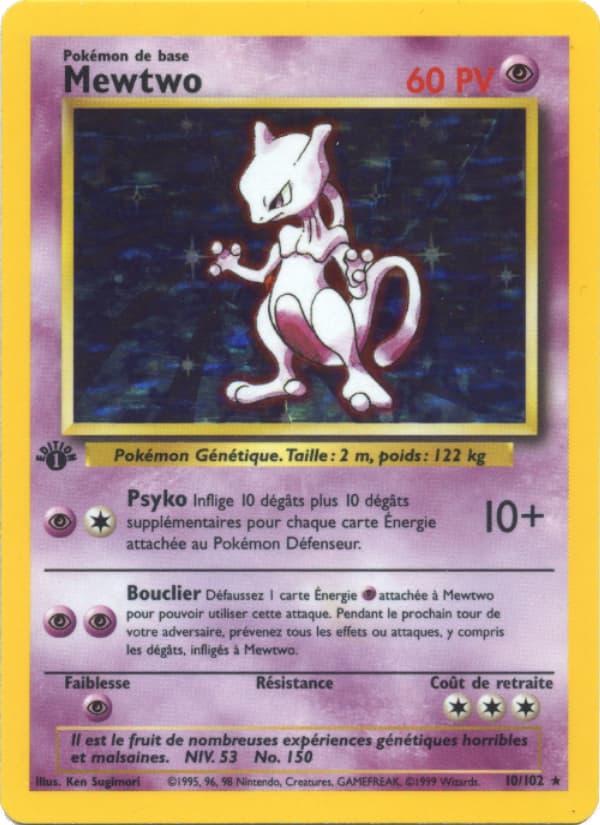 Mewtwo 010 Wizards Set de Base