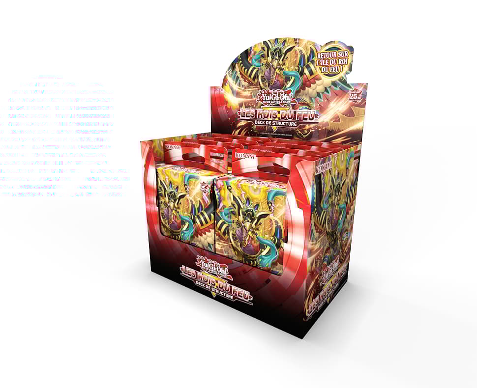 Yu-Gi-Oh! JCC - Display de Deck de Structure de réimpression Les Rois du Feu (8 Decks)