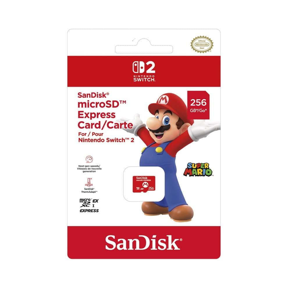 SanDisk - Carte microSD Express pour Nintendo Switch 2 256 Go