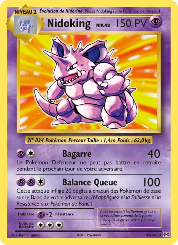 Nidoking 045 XY Évolutions