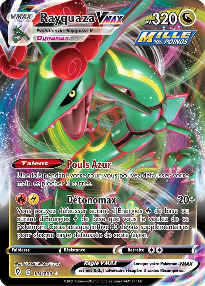 Rayquaza VMAX 111 Épée & Bouclier Évolution Céleste EB07