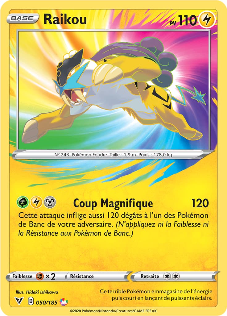 Raikou 050 Épée & Bouclier Voltage Éclatant EB04