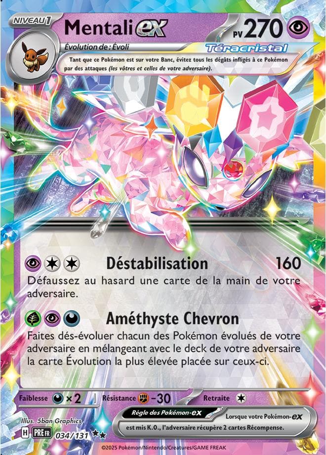 Mentali ex 034 Ecarlate & Violet Evolutions Prismatiques EV085