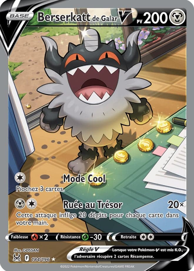 Berserkatt de Galar V 184 Épée & Bouclier Origine Perdue EB11