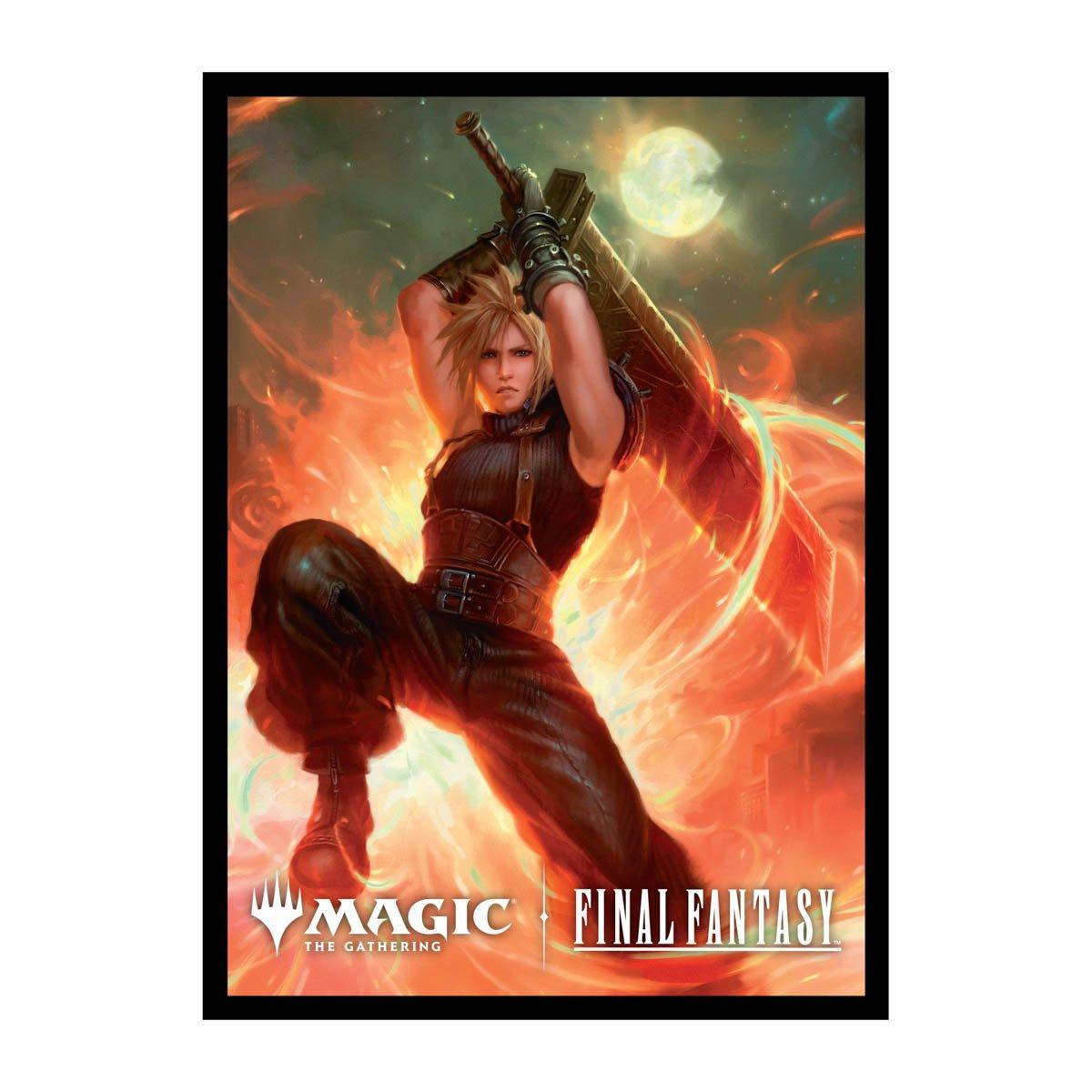 Ultra Pro - Magic: The Gathering - Universes Beyond: Final Fantasy - Sachet de 100 protèges cartes standard Cloud, Ex-SOLDIER (63 x 89 mm) - UK