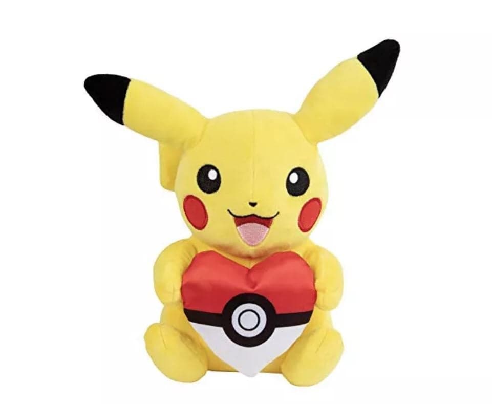 Pokémon - Édition St-Valentin - Peluche Pikachu avec Poké Coeur