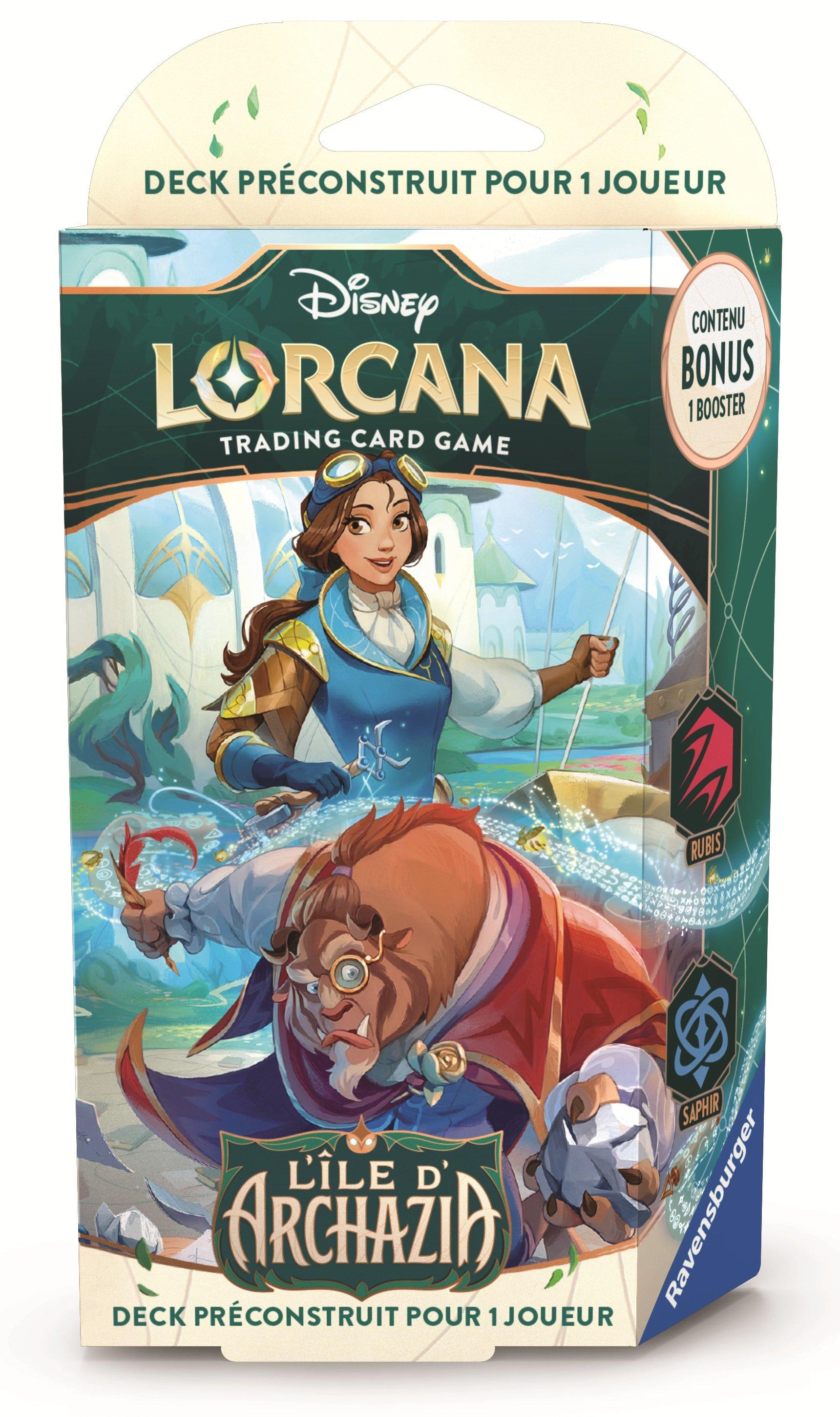 Disney Lorcana JCC : L\'île d’Archazia - Deck de démarrage Belle et La Bête - FR
