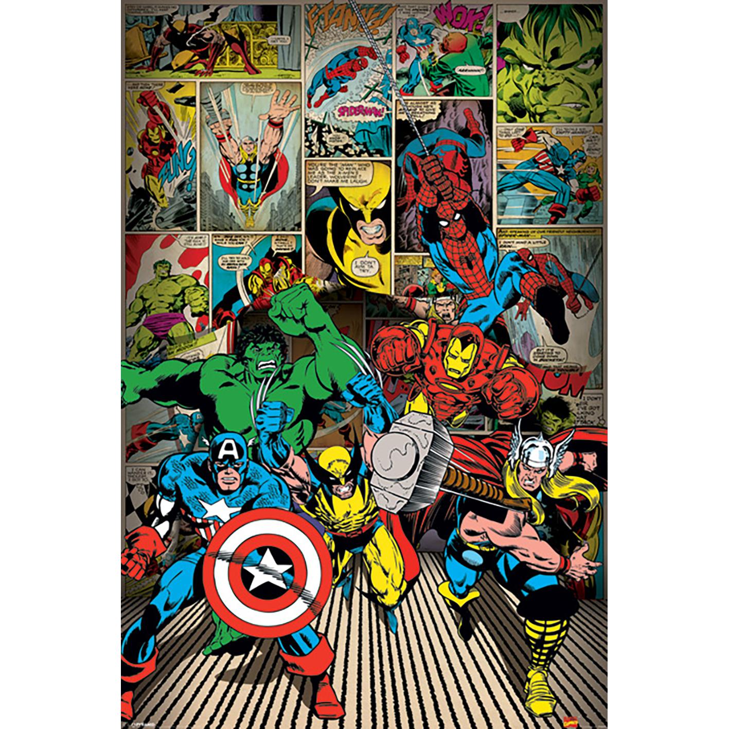PL 22 - Marvel Comics (Here Come The Heroes) - Maxi Poster 91x61cm