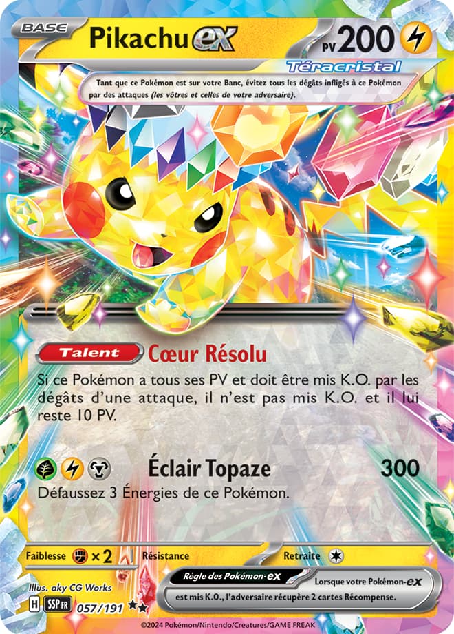 Pikachu ex 057 Ecarlate & Violet Etincelles Déferlantes EV08