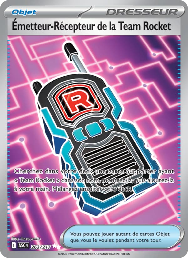Émetteur-Récepteur de la Team Rocket 263 Méga-Evolution Héros Transcendants