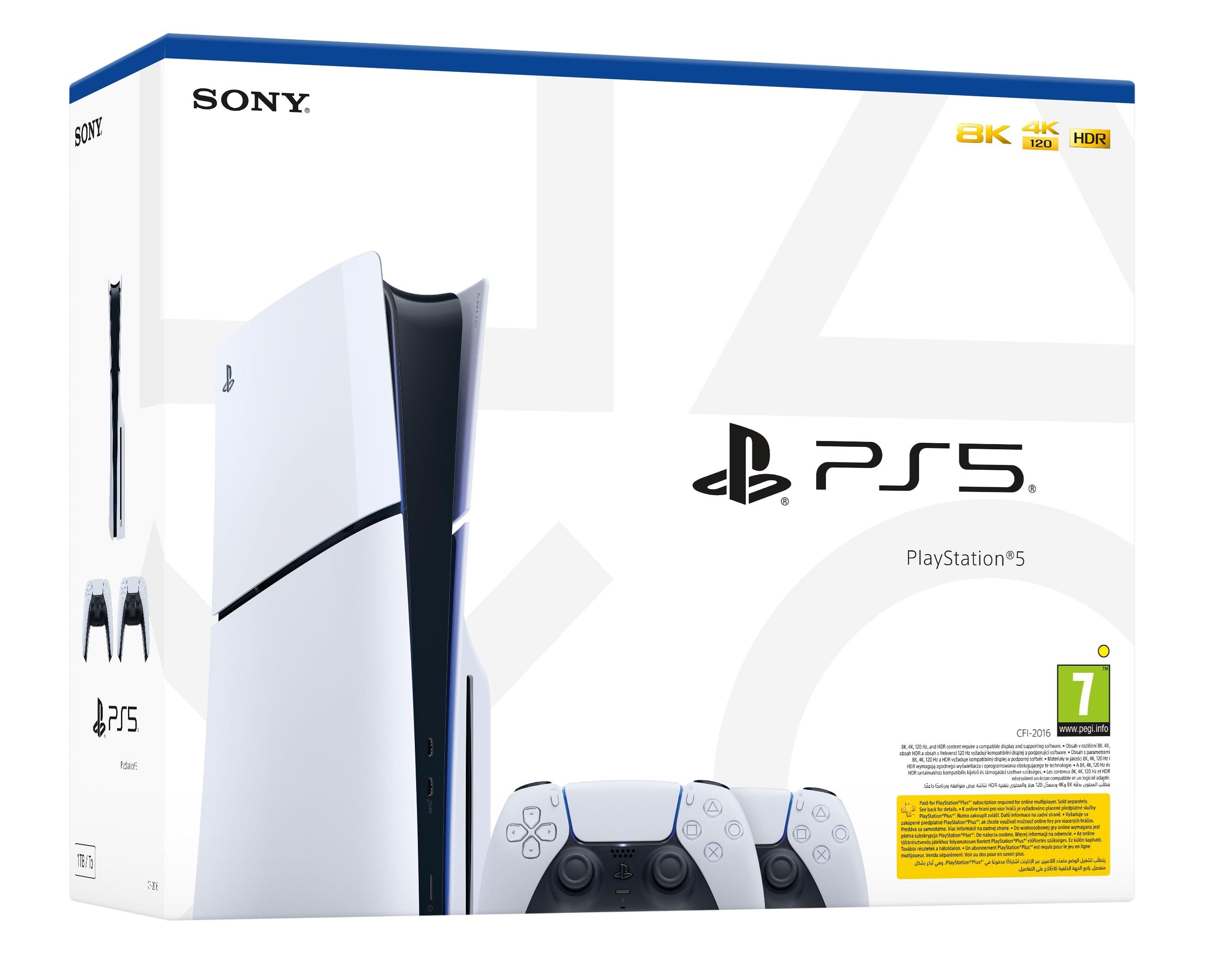 PlayStation 5 White (Slim Model) + Extra DualSense Controller