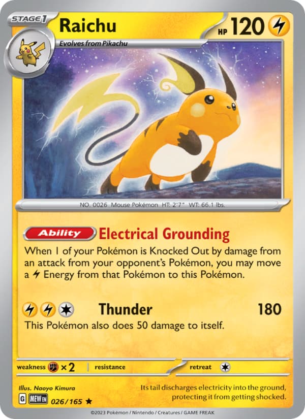 Raichu 026 Scarlet & Violet 151 EN