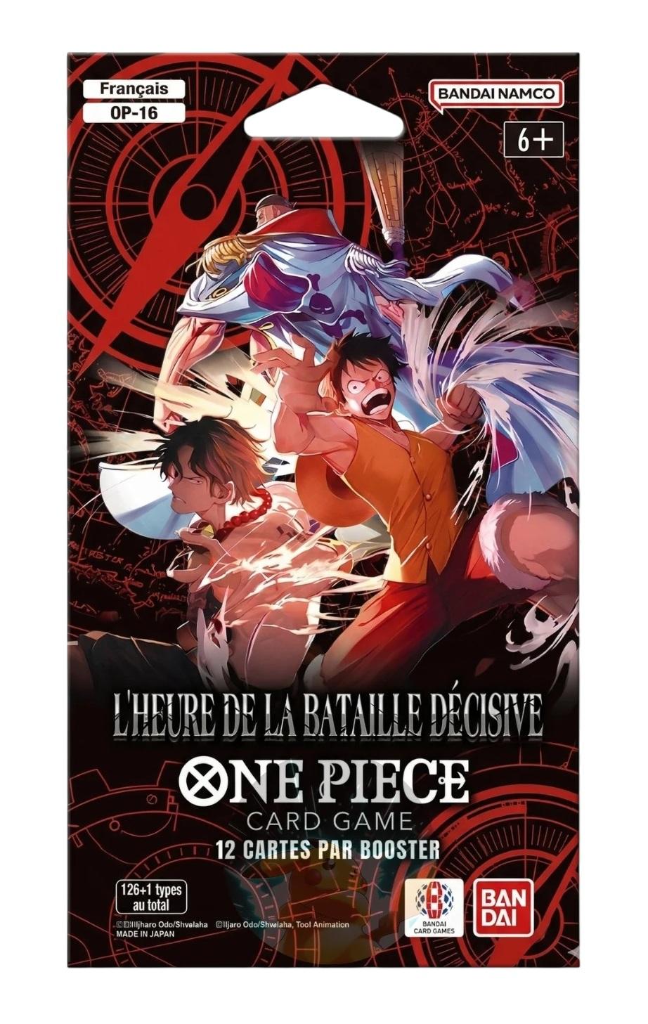 One Piece Card Game - Pack de Booster sous blister OP-16 L\'Heure de la Bataille (1x booster aléatoire) - FR
