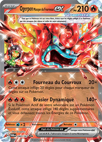Ogerpon Masque du Fourneau ex 040 Ecarlate & Violet Mascarade Crépusculaire EV06