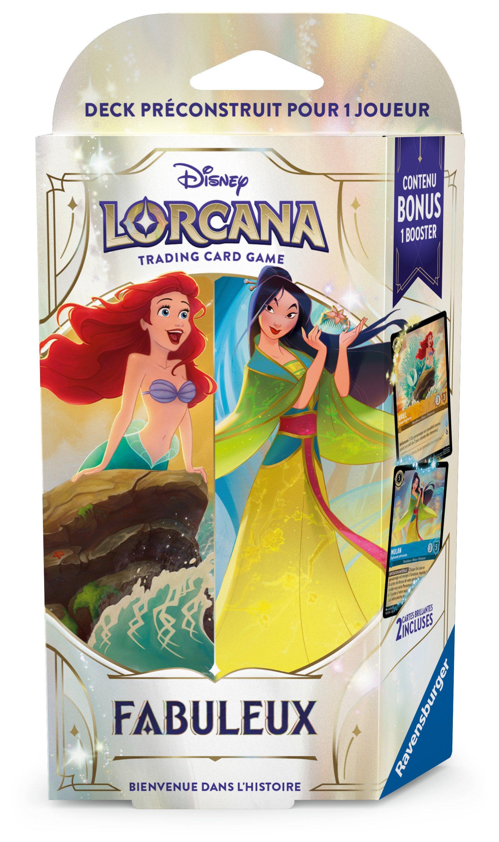 Disney Lorcana JCC : Fabuleux - Deck de démarrage Ariel et Mulan - FR